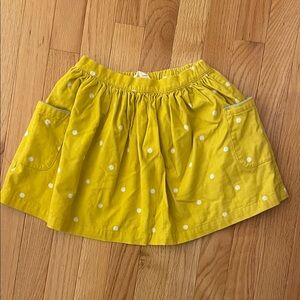 Mini Boden Yellow Polka Dot Skirt